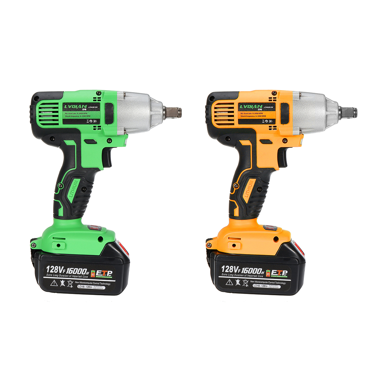 

128VF Electric 1/2" Electric Wrench Brushless Cordless Impact Li-ion Battery Power Tools