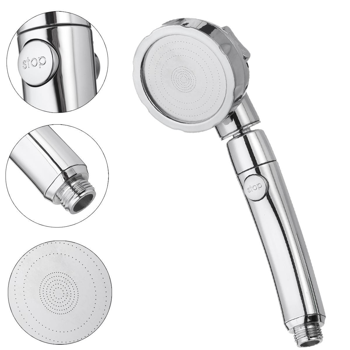 

High Pressure Handheld Water-Saving Filtration Shower Head with ON/Off Switch