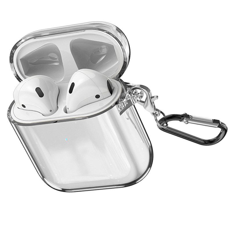 

Bakeey Transparent Soft TPU Shockproof Earphone Storage Case with keychain for Apple Airpods 1 / Apple AirPods 2