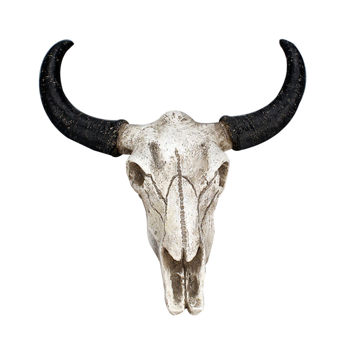 

3D Longhorn Cow Череп Голова из Смолы, Настенная Скульптура, Ремесло, Рога Быка, Украшения