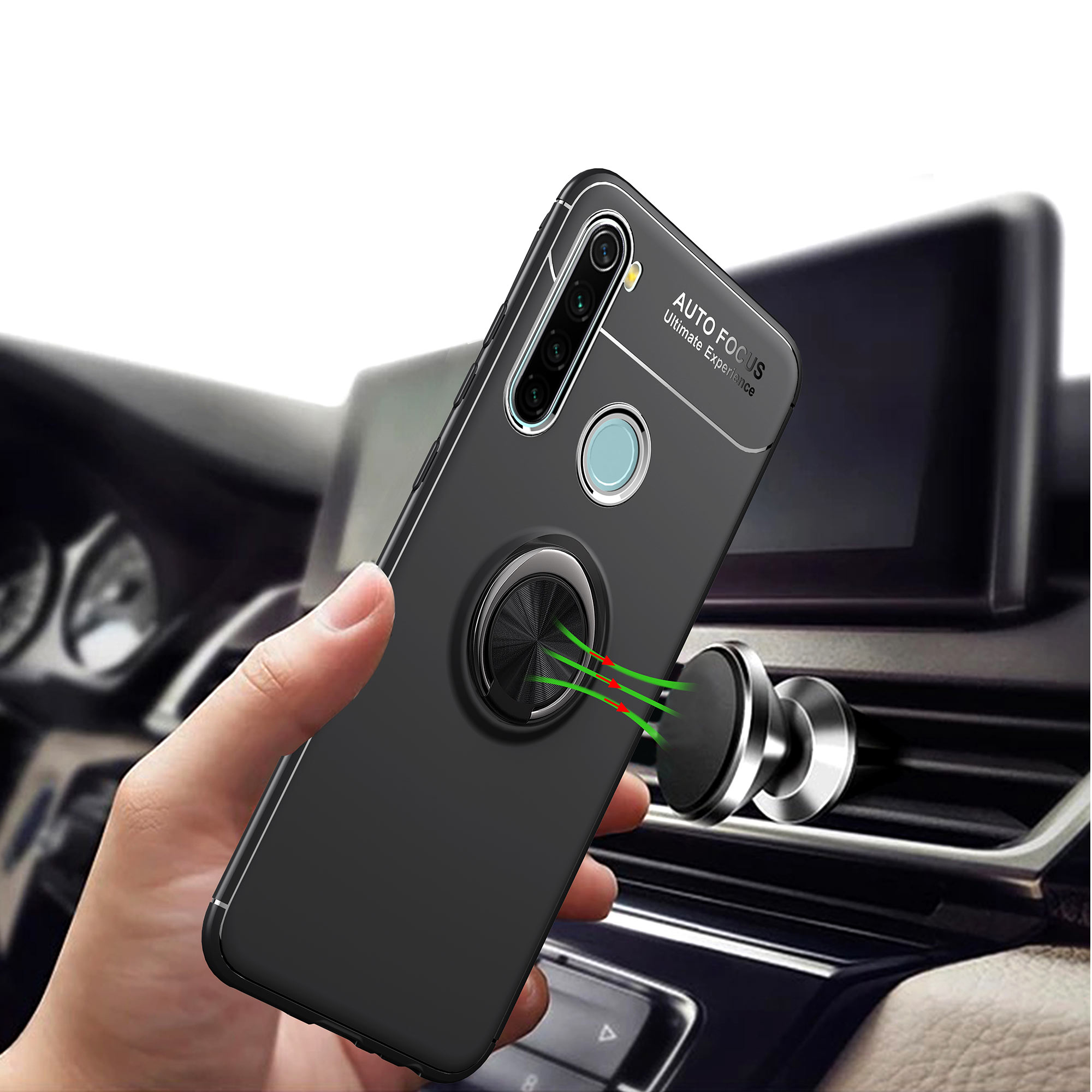 

Bakeey Xiaomi Redmi Note 8 360º Rotating Magnetic Ring Holder Soft TPU Shockproof Protective Case