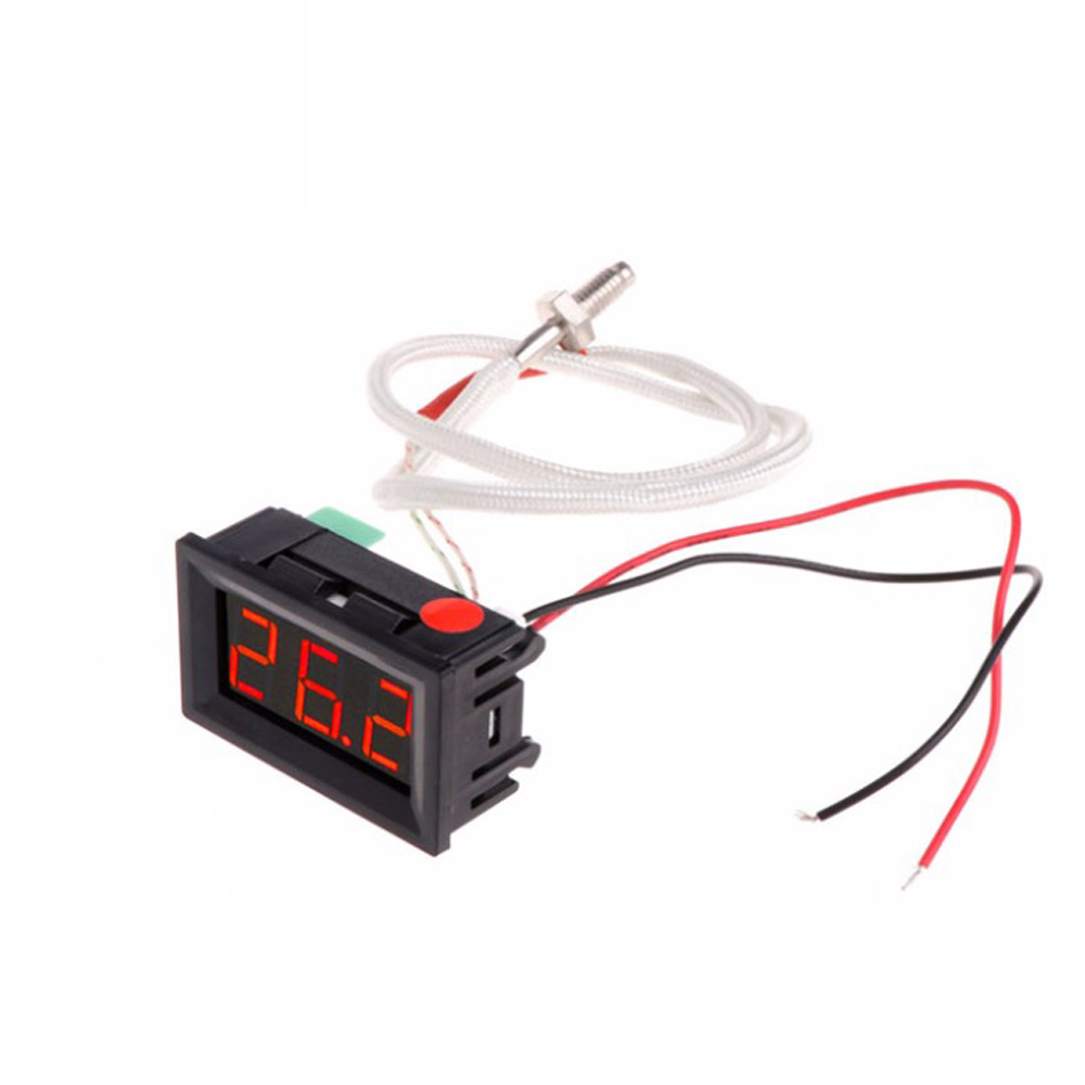 

3шт XH-B310 Цифровой Трубка Красный LED Дисплей Термометр 12В Измеритель температуры K-типа M6 Тестер термопары с резьбо