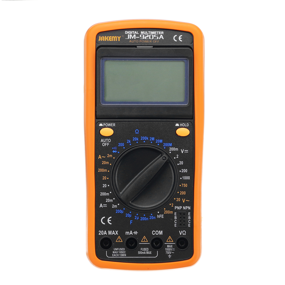 

JAKEMY Temperature Tester Digital Multimeter Amperometer Universal Meter Backlight AC DC Current/Voltage Resistance Frequency Capacitance