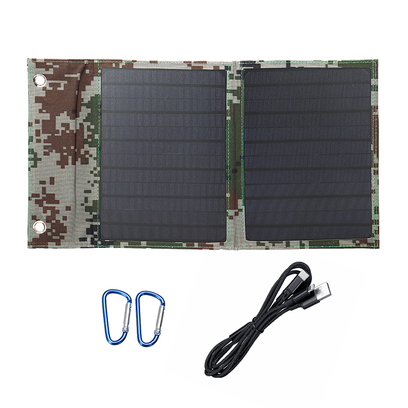 

30W Portable Solar Panel Dual USB 5V Foldable Solar Charger With Carabiner