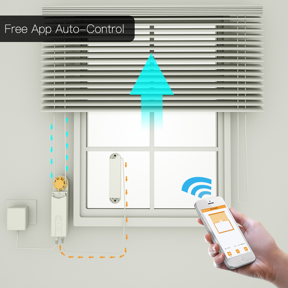Find Moeshouse CM LS DIY Smart Motorized Chain Roller Blinds Curtain Shade Shutter Drive Motor Powered By Solar Panel and Charger Bluetooth APP Control for Sale on Gipsybee.com with cryptocurrencies