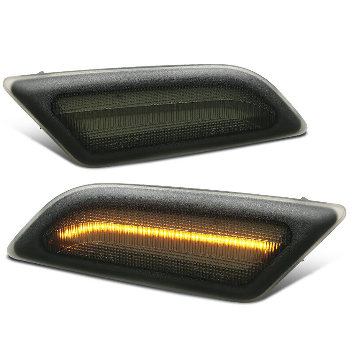 

LED Side Marker Lights Turn Lamp Smoked Tinted Lens Pair For Mercedes-Benz W204 C-Class Models Only 2012-2014