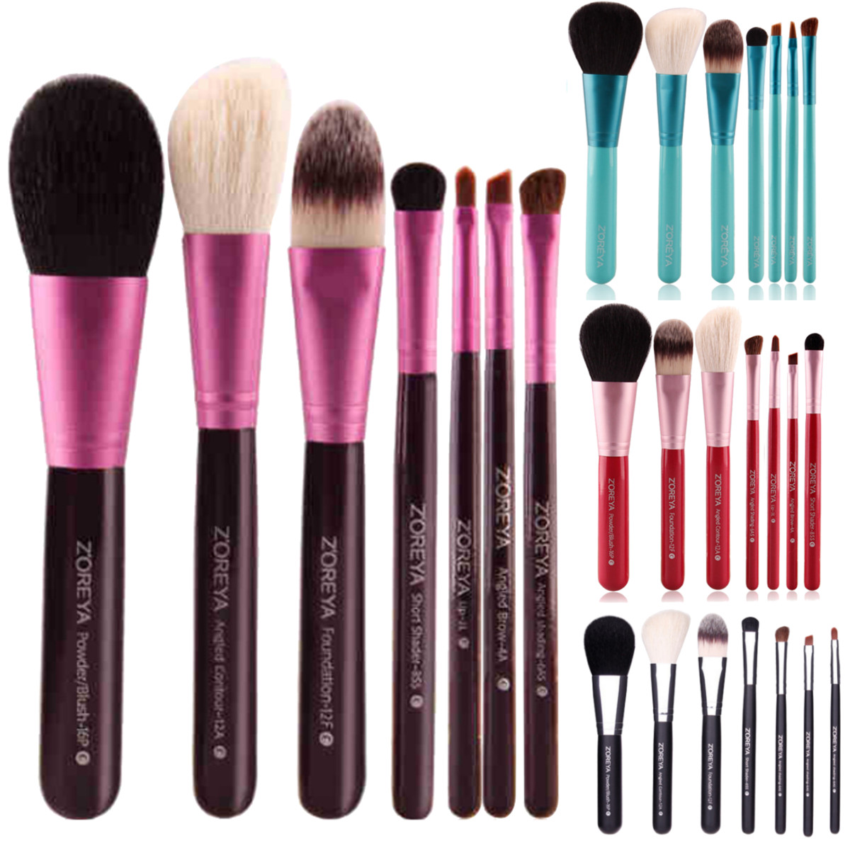 

7Pcs Makeup Brushes Set Cosmetic Face Blending Eye Shadow Foundation Tools