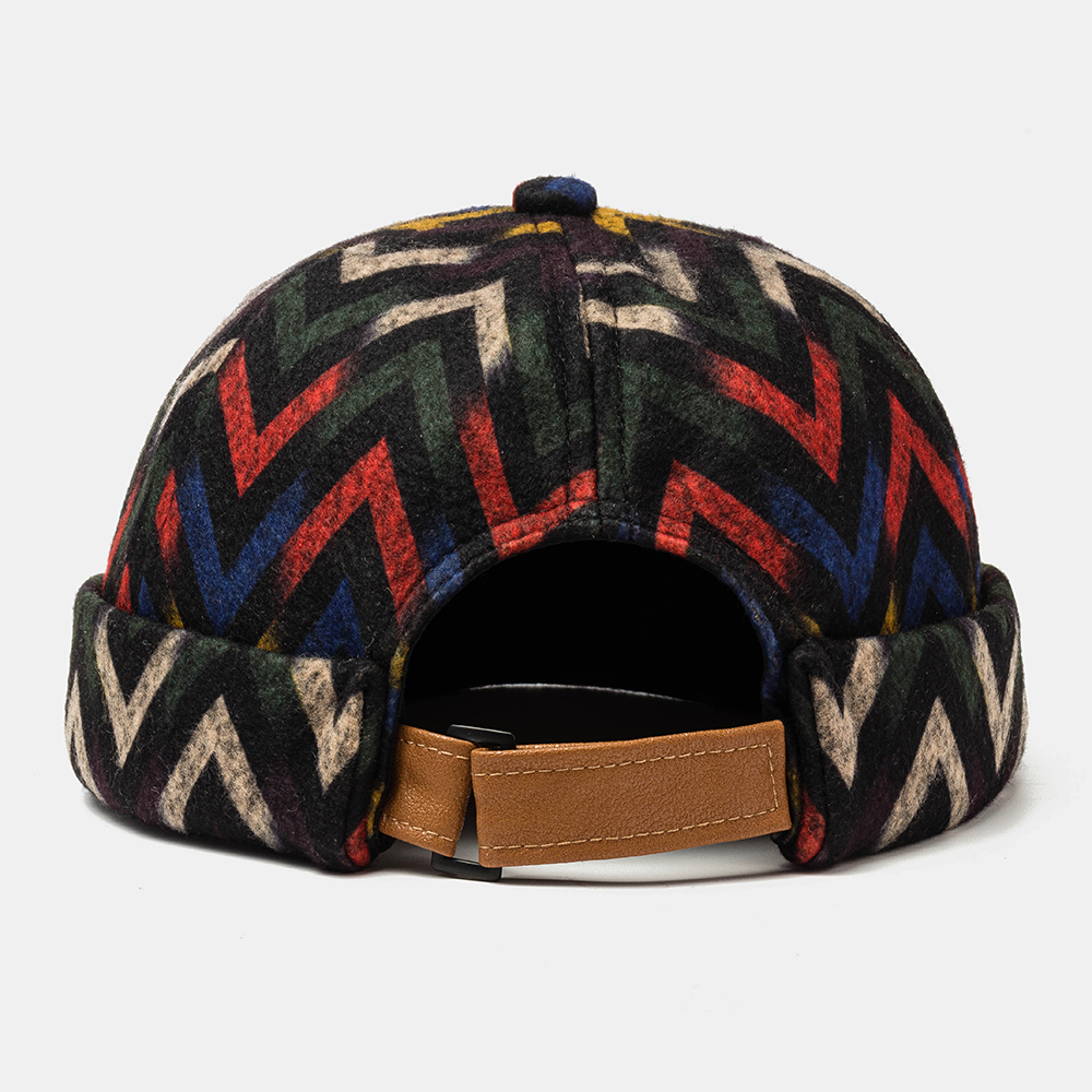

Collrown Plush Soft Fabric Wavy Pattern Skull Caps Brimless Hats