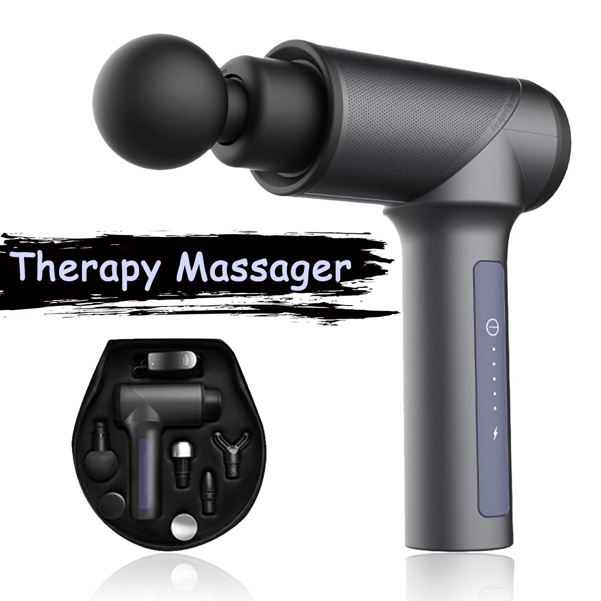 Upgraded Muscle Massager Professional Personal Massage Device Handheld Deep Tissue Cordless Percussion Massager 15