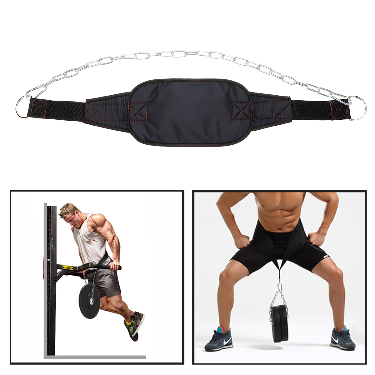

KALOAD Регулируемая тяжелая атлетика Ремень Подтягивающая цепь Фитнес Тренажер для мышц тела Ремень