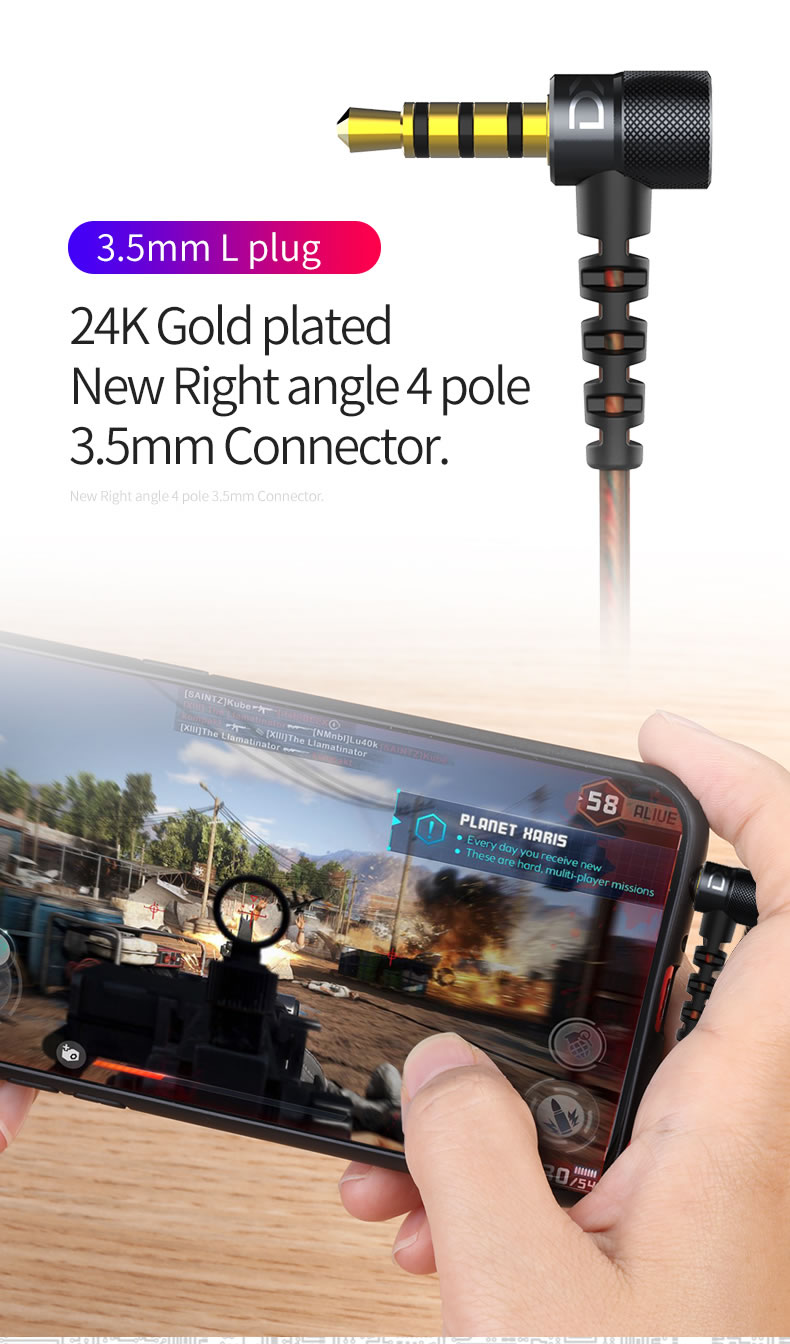 Plextone DX2 3.5mm Wired Stereo In-Ear Gaming Earphone 8