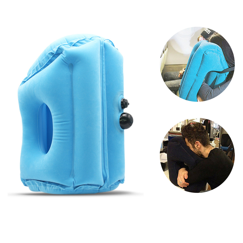 

Inflatable Air Travel Pillow Airplane Office Nap Rest Head Cushion Neck Support