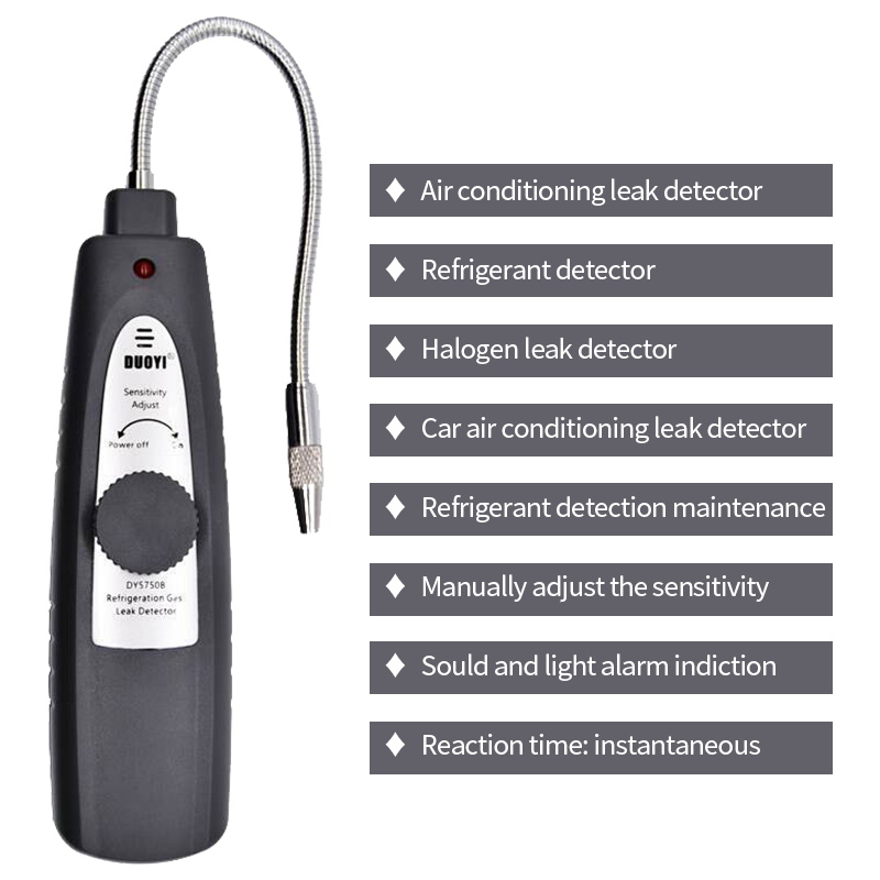DUOYI DY5750B Refrigeration Gas Leak Detector Automotive Car Electronics Air Conditioning Freon Halogen Leakage Detection Tool