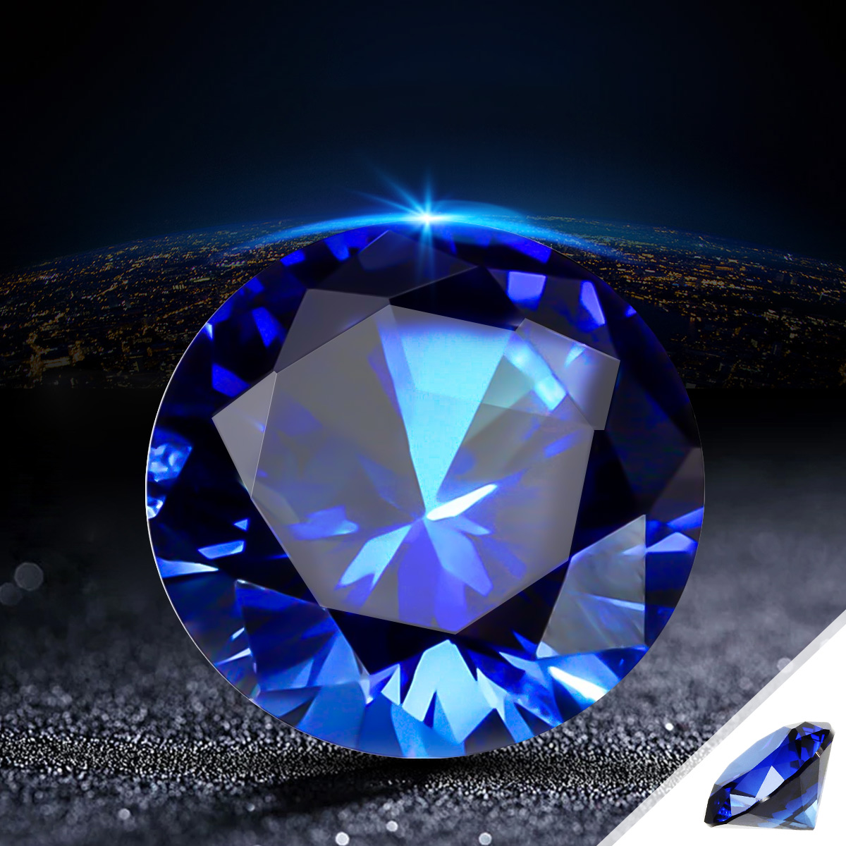 

5.25ct Natural Blue Sapphire Ring Size Ceylon Gemstone ROUND Cut Shape 9x9x5mm Decorations