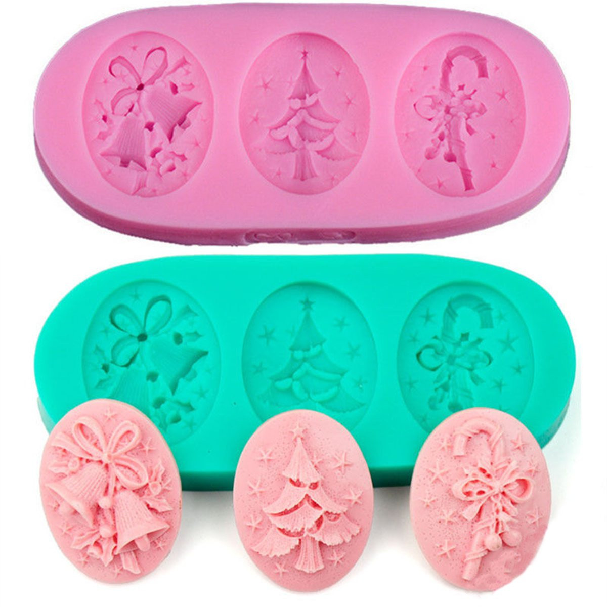 

Christmas Tree Silicone Fondant Cake Mold Soap Chocolate Candy Decorating Mould