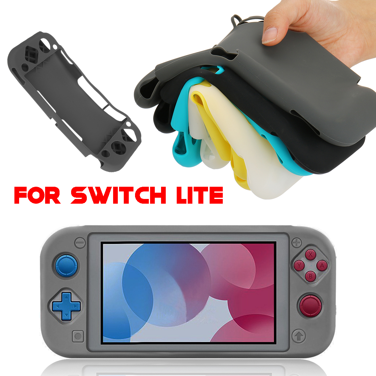 Protective Soft Silicone Case Cover Shell for Nintendo Switch Lite Game Console 16