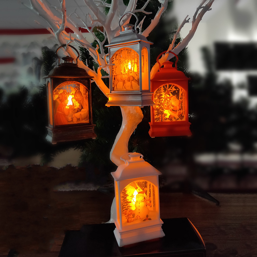 

Снеговик Дед Мороз Религиозный Олень LED Рождественская Елка Подвесной Фонарь Лампа Ночной Свет Партии Декоративные