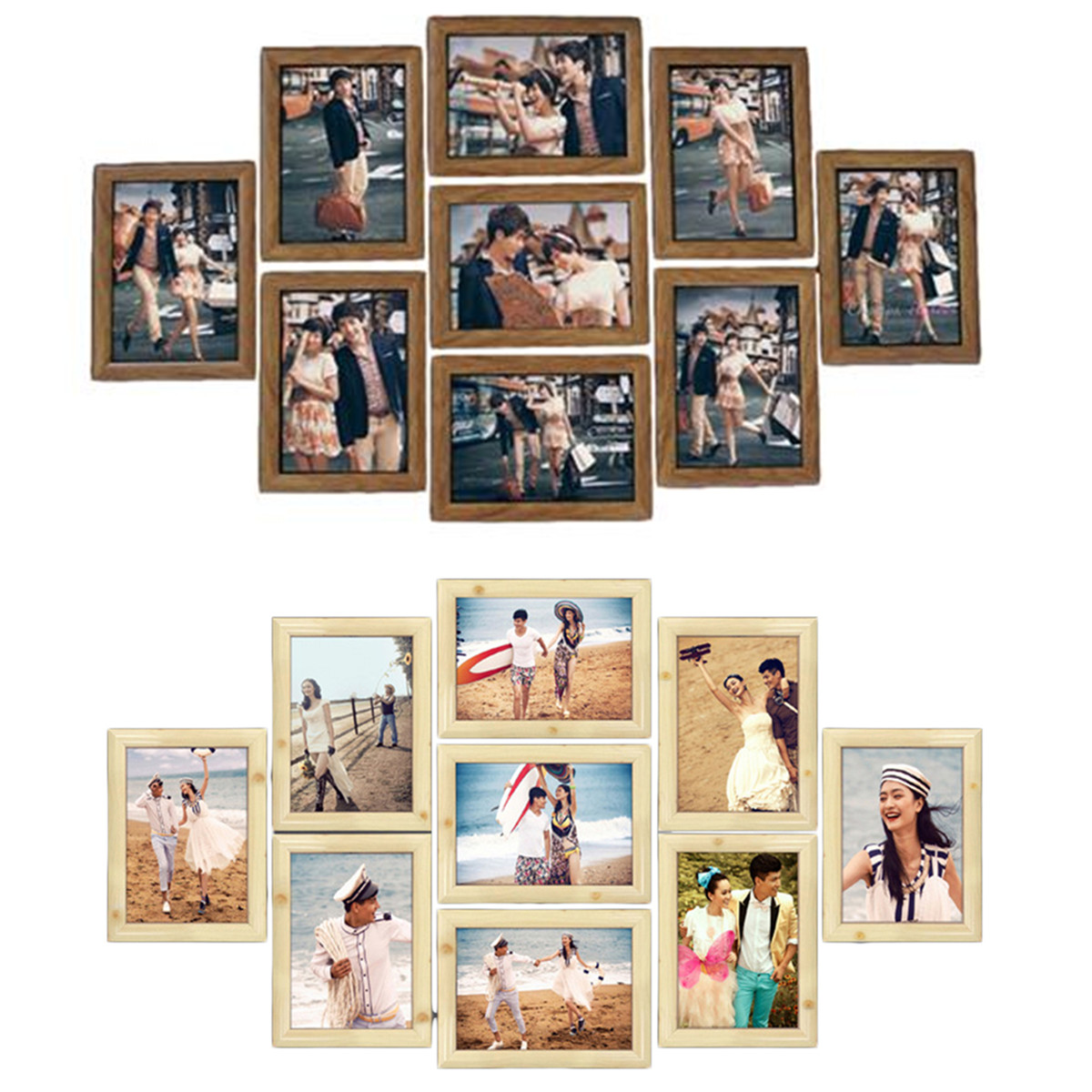 

DIY 9PCS Family Collage Wedding Photo Picture Frame Wall Hanging Display Home Decorations