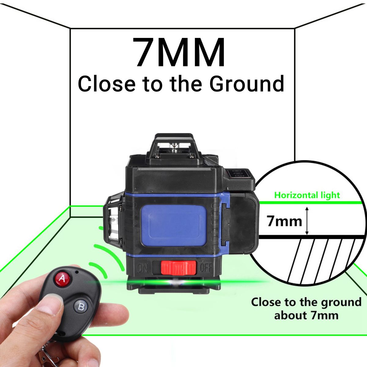 [EU stock - CZ] Rotary Laser Level Green 16 Lines 3D 360° Cross Line Self Leveling Measure Tool