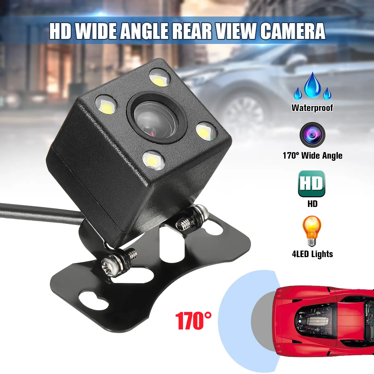 Car Reverse Camera Parking Rear View LED Sensor Just $4.99!