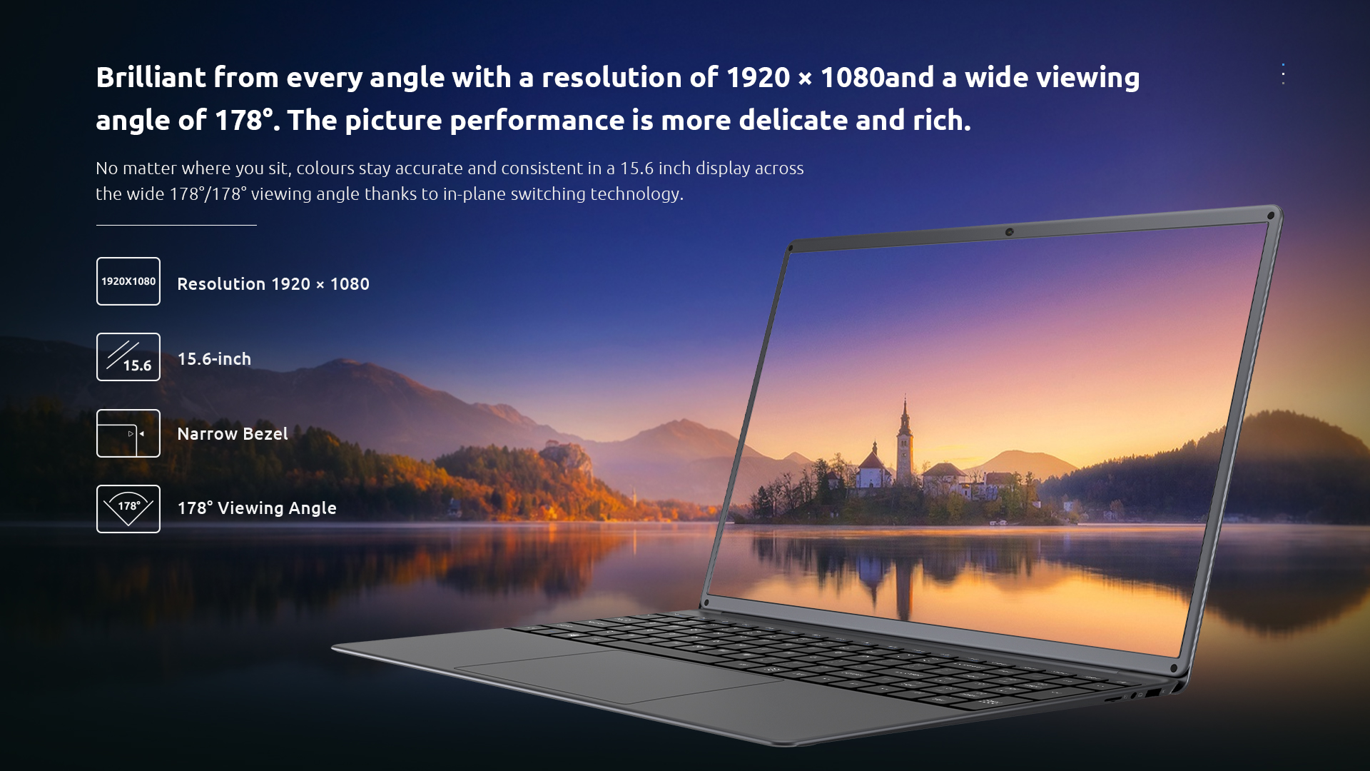 BMAX S15 Laptop 15.6 inch Intel Gemini Lake N4100 Intel UHD Graphics 600 8GB LPDDR4 RAM 128GB SSD 178° Viewing Angle Narrow Bezel Notebook 9