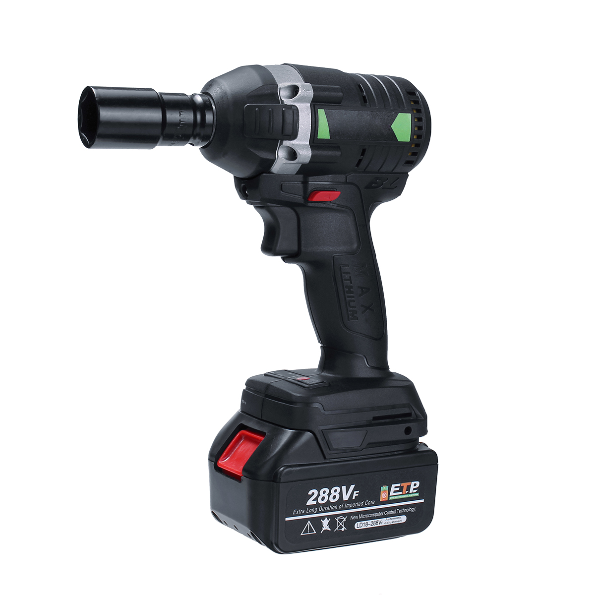 

288VF 630N.m Brushless Cordless Electric Impact Wrench 19800mAh Powerful Tool TwoBattery One Charger