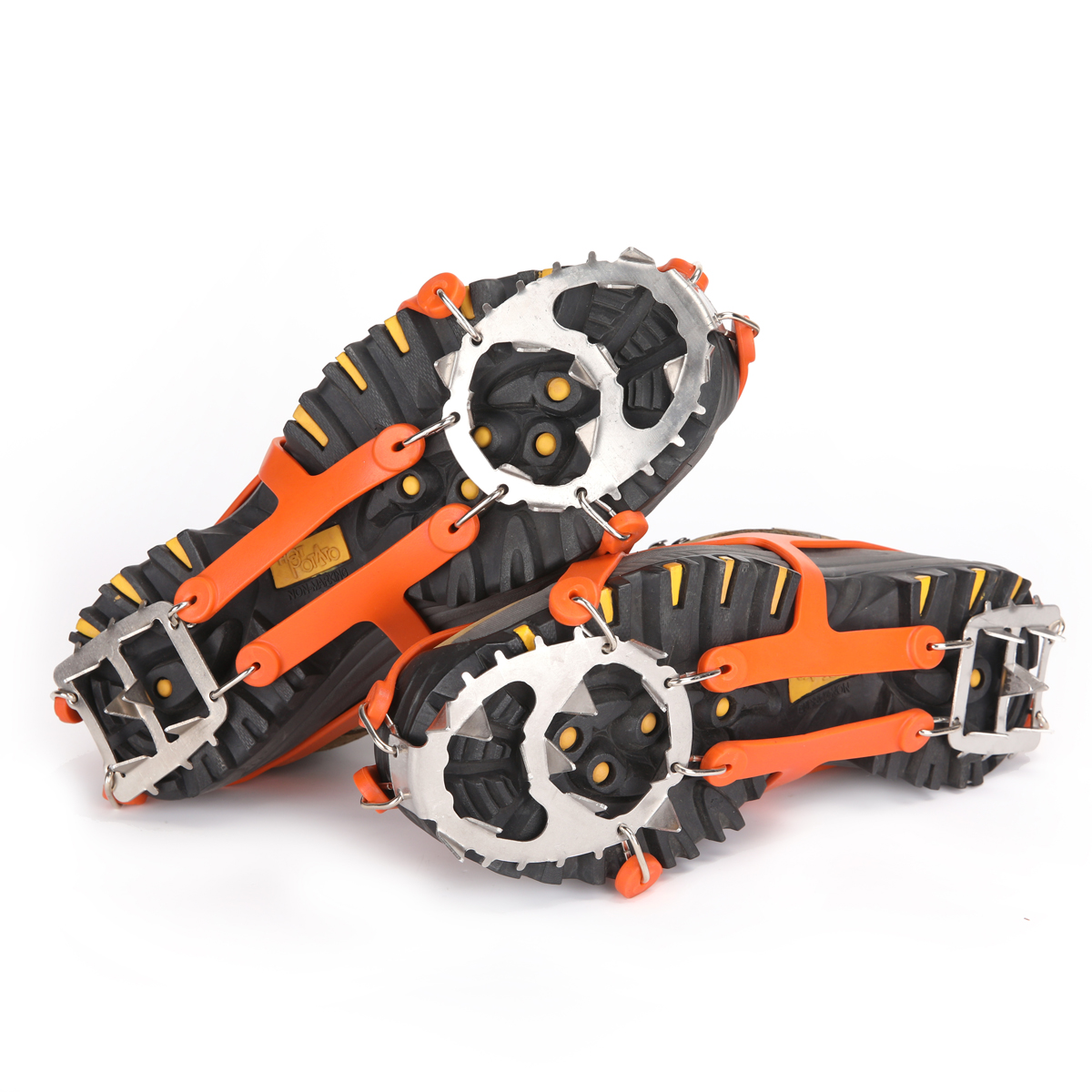 

1Pair Ice Snow 18 Crampons Anti-slip Climbing Gripper Shoe Covers Spike Cleats