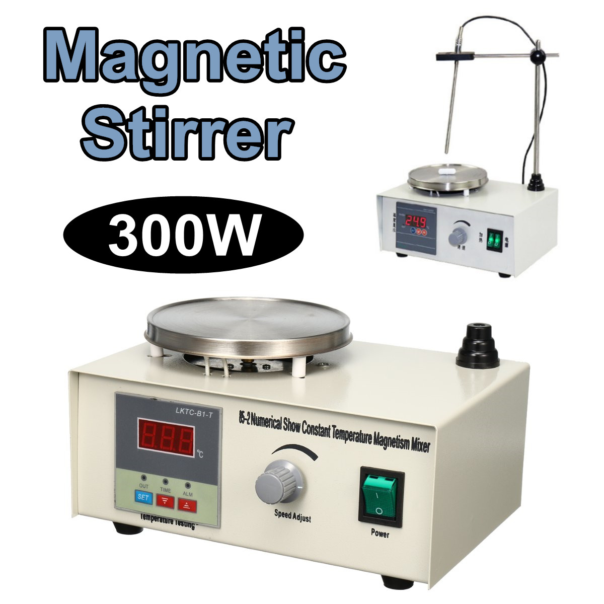 300W 220V Laboratory Lab Magnetic Stirrer Heating Plate Hotplate Mixer Equipment 10