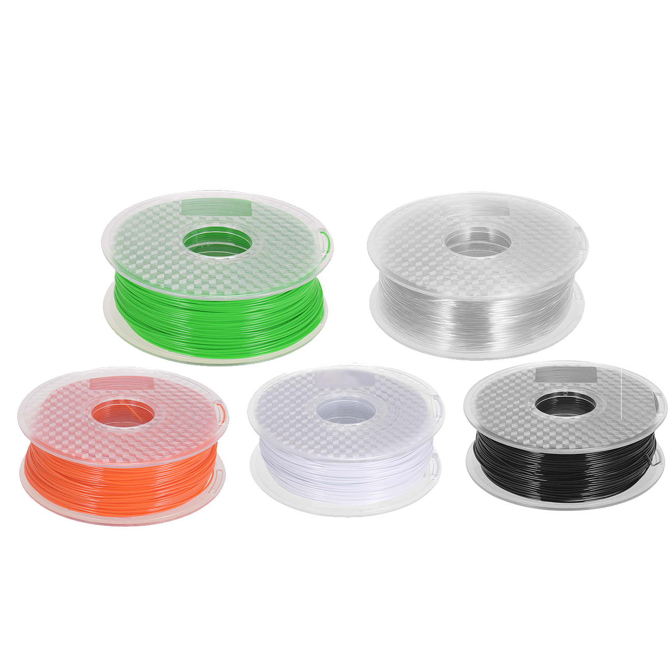

TWO TREES® 1.75mm 1KG Black/Orange/Green/White/Transparent Light Penetration PETG 3D Printer Filament