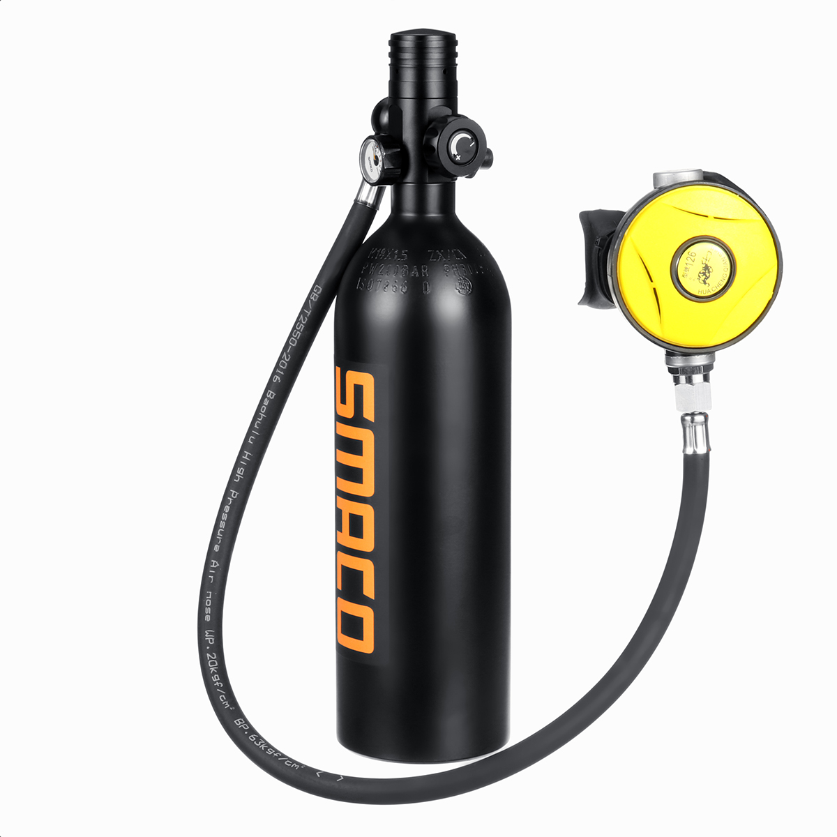 

SMACO 1L Scuba Oxygen Diving Equipement Cylinder Air Tank Underwater Breathing Valve Set