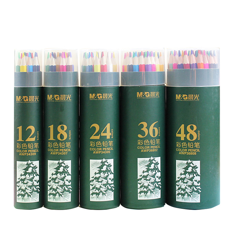 

M&G 36802 12/18/24/36/48 Colors 2B Colored Pencils Wood Artist Painting Oil Color Pencil For School Drawing Sketch Art S