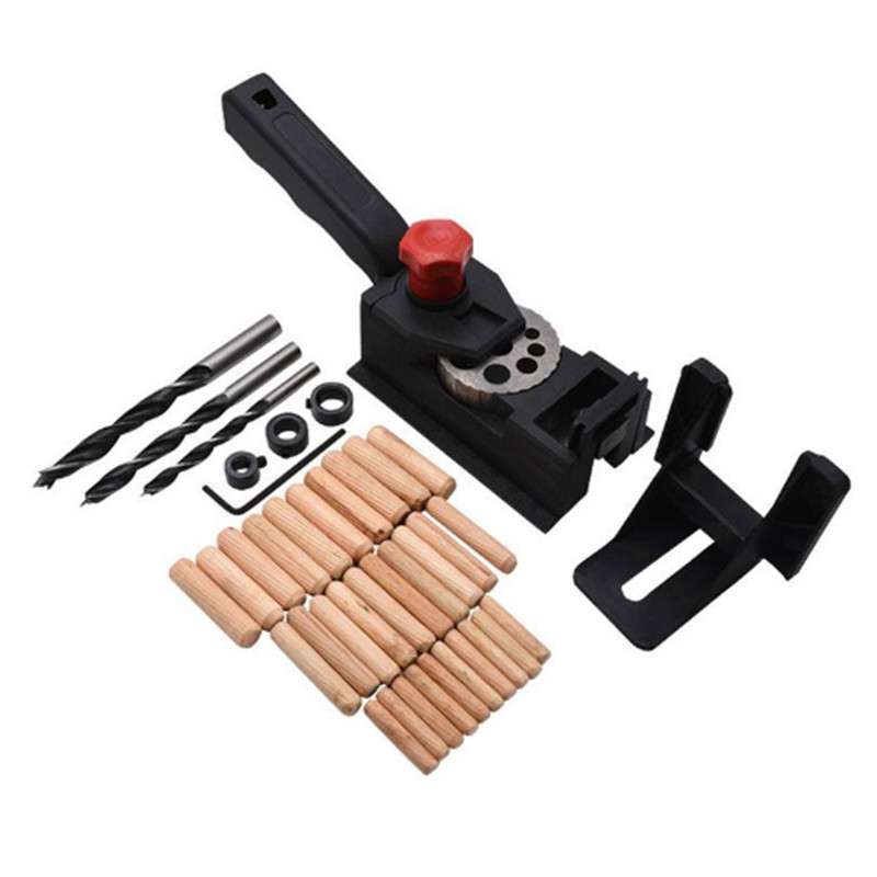

38pcs Woodworking Drilling Locator Guide Wood Dowel Hole Drilling Guide Jig Drill Bit Kit Woodworking Carpentry Positioner Tool