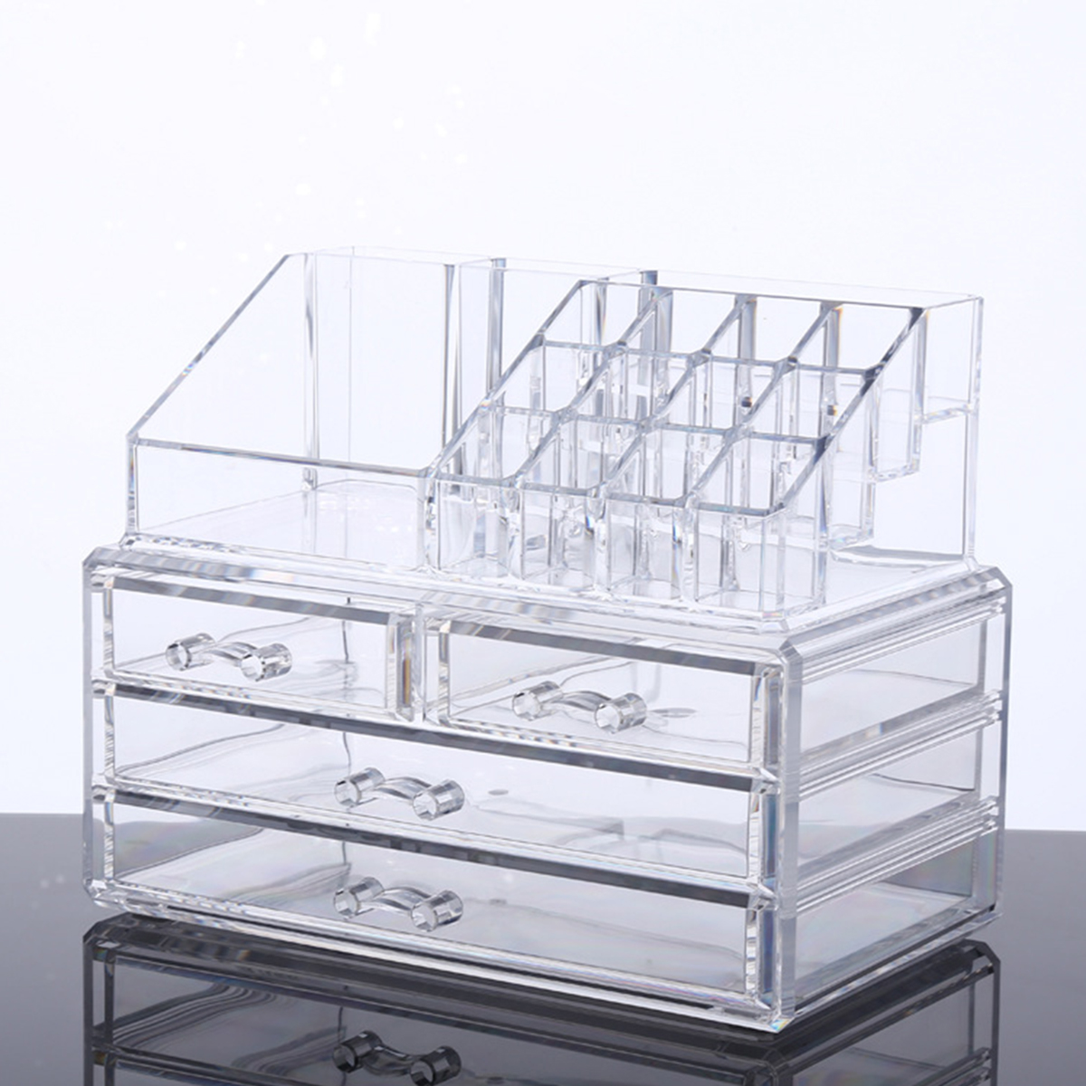 

Large Capacity Transparent Acrylic Desktop Makeup Cosmetics Storage Box Jewelry Organizer Acrylic Display Box Storage wi