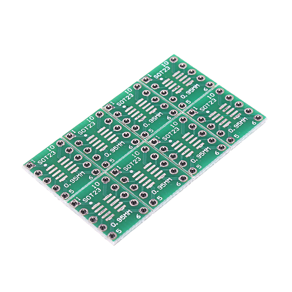 

100pcs SOT23 SOP10 MSOP10 Umax SOP23 To DIP10 Pinboard SMD To DIP Adapter Plate 0.5mm/0.95mm To 2.54mm DIP Pin PCB Board Convert