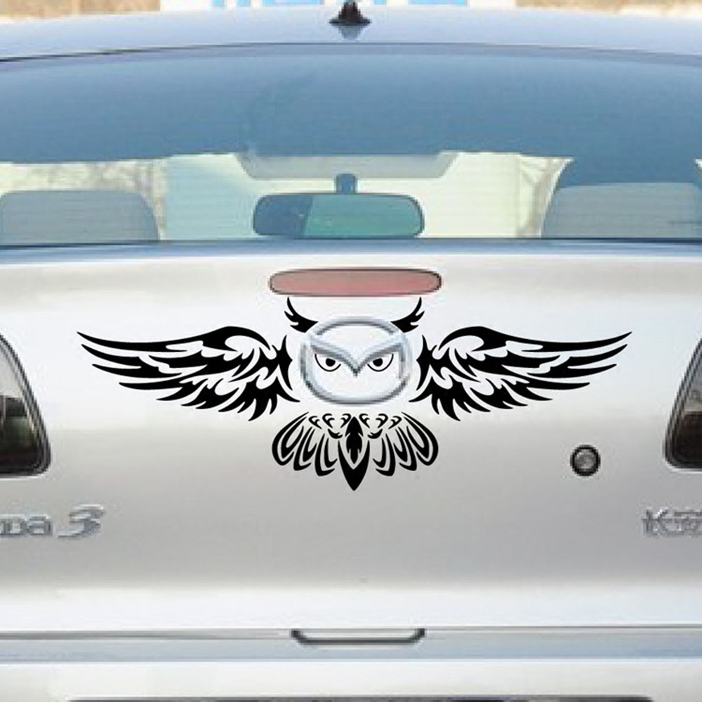 

Rear Logo Decoration Owl Styling Car Stickers For Mazda 2 3 5 6 CX-3 CX-5 CX-7 MX-3 MX-5 Axela