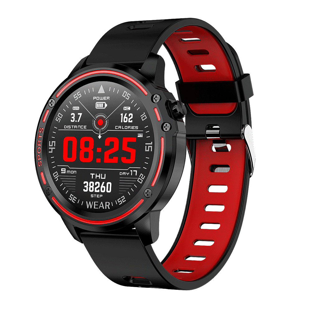 

Bakeey L8 ECG+PPG Heart Rate Blood Pressure O2 Monitor 1.22inch Full-round Touch Screen Weather Push bluetooth Music IP68 Depp Waterproof Smart Watch