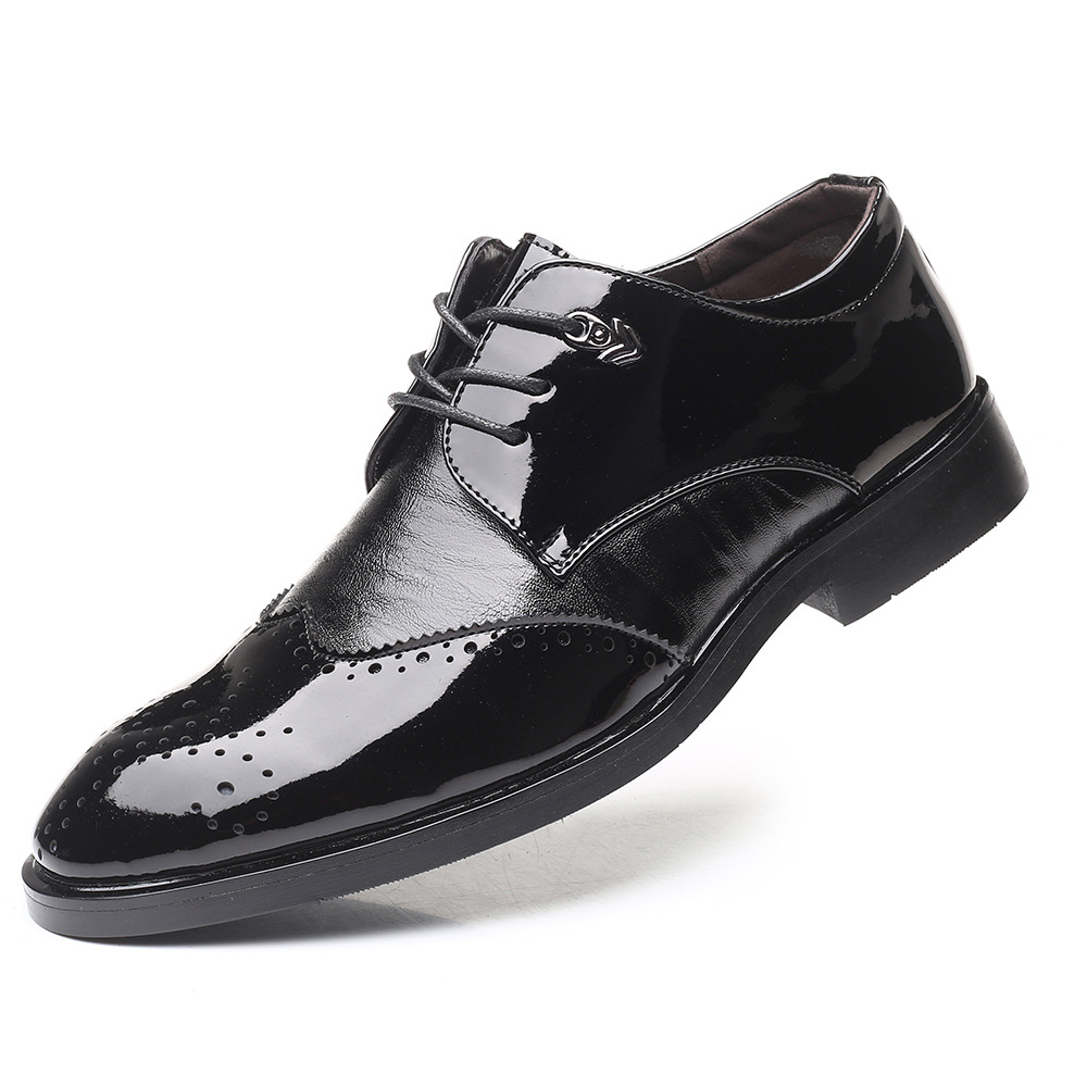 

Brogue Carved Leather Shoe Casual Formal Business Oxfords