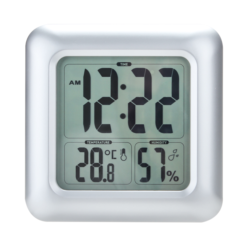 

Waterproof Wall Clock Shower Bathroom Digital Clock Table Hygrometer Thermometer