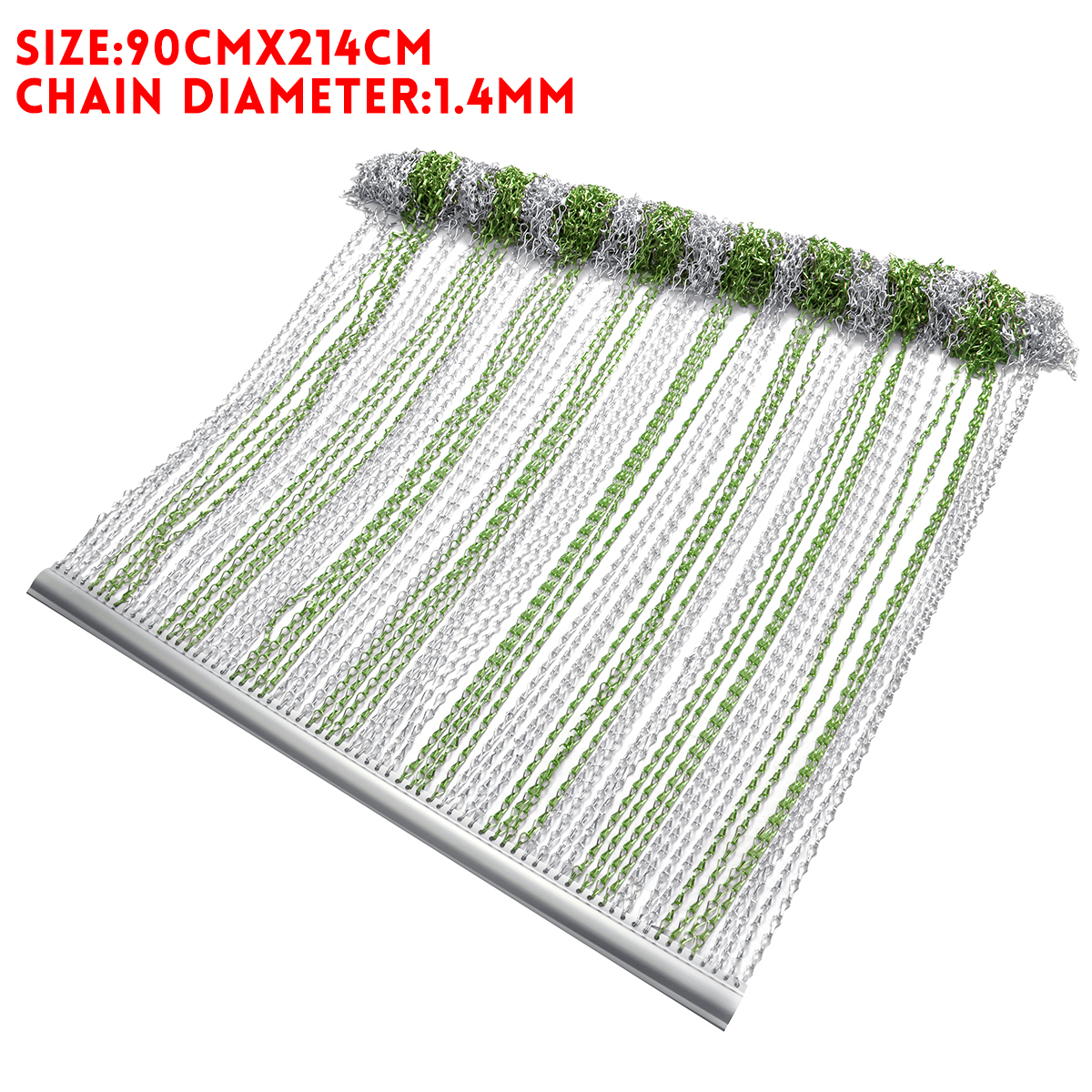 214*90cm Pest Insect Door Fly Screen Metal Chain Curtain Control 5-Colour 