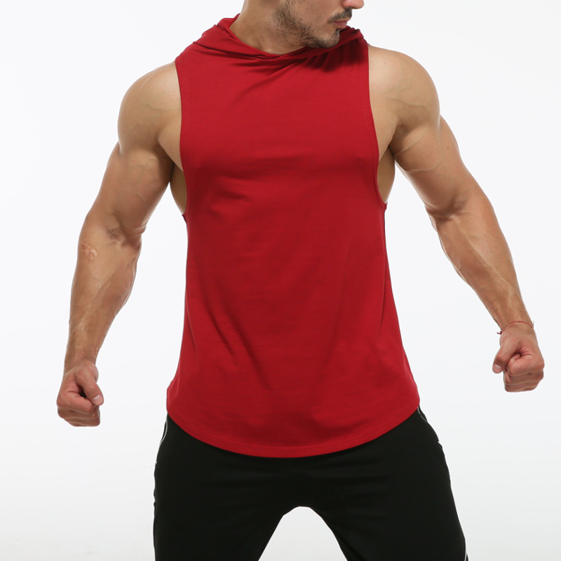 

Sports Gym Hooded Plain Casual Tops