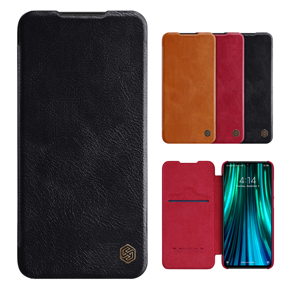 

NILLKIN Flip Shockproof Card Slot Holder Full Cover PU Leather Vintage Protective Case for Xiaomi Redmi Note 8 pro Non-o