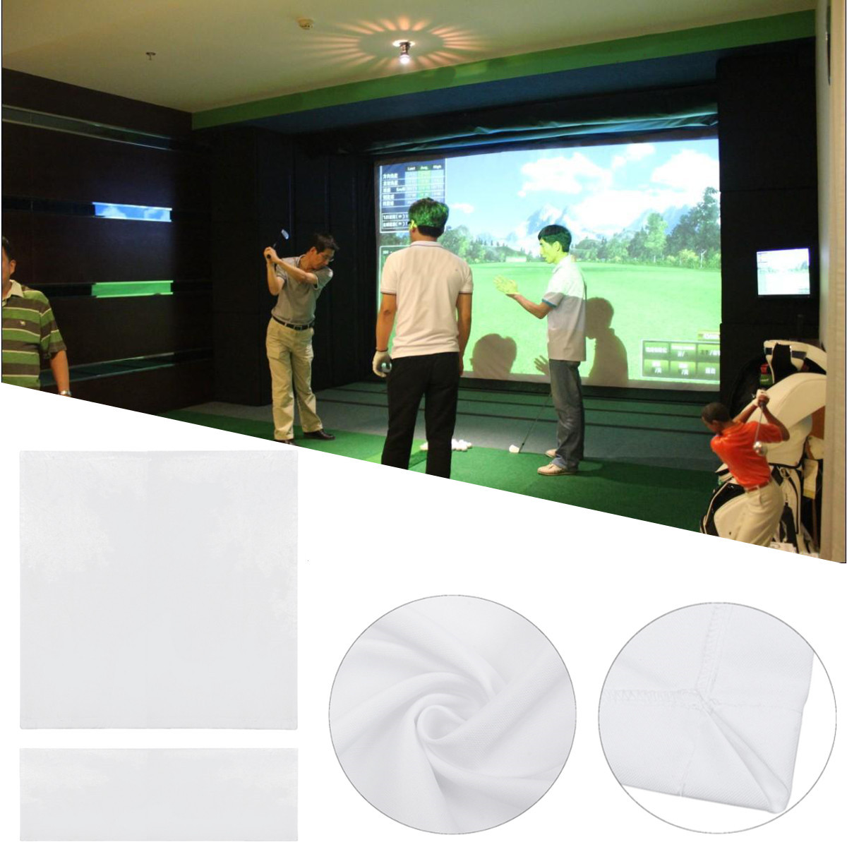 

1x3M / 3x3M Фантастический мяч для гольфа Simulator Impact Дисплей Проектор Экран