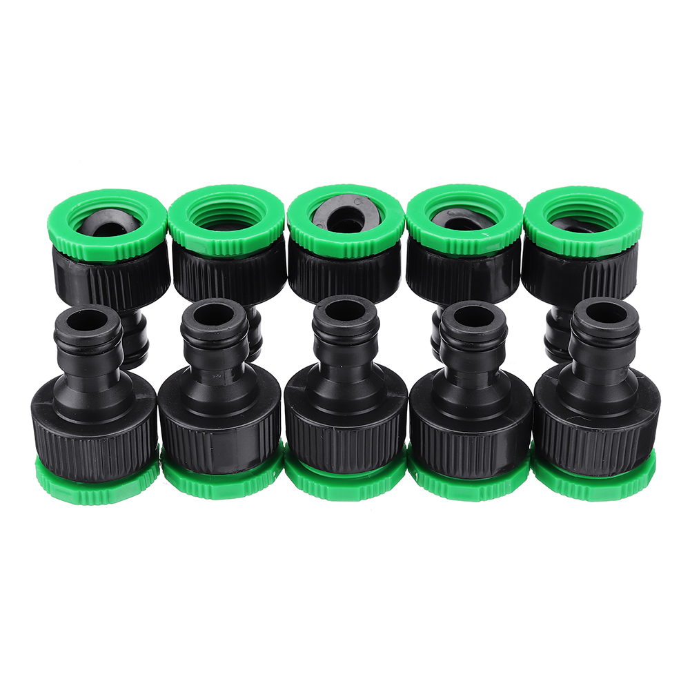 

10Pcs 1/2 & 3/4 Inch Faucet Adapter Female Washing Machine Water Tap Hose Quick Connector Garden Irrigation Fitting