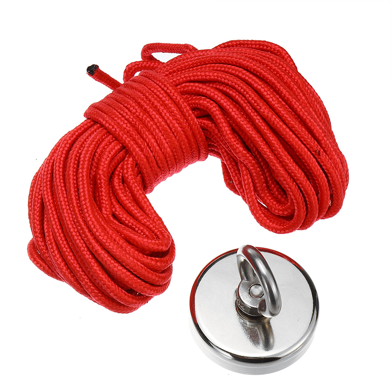 

D42mm 80KG Neodymium Magnet Salvage 304 Steel Recovery Fishing Kit with 20M Rope