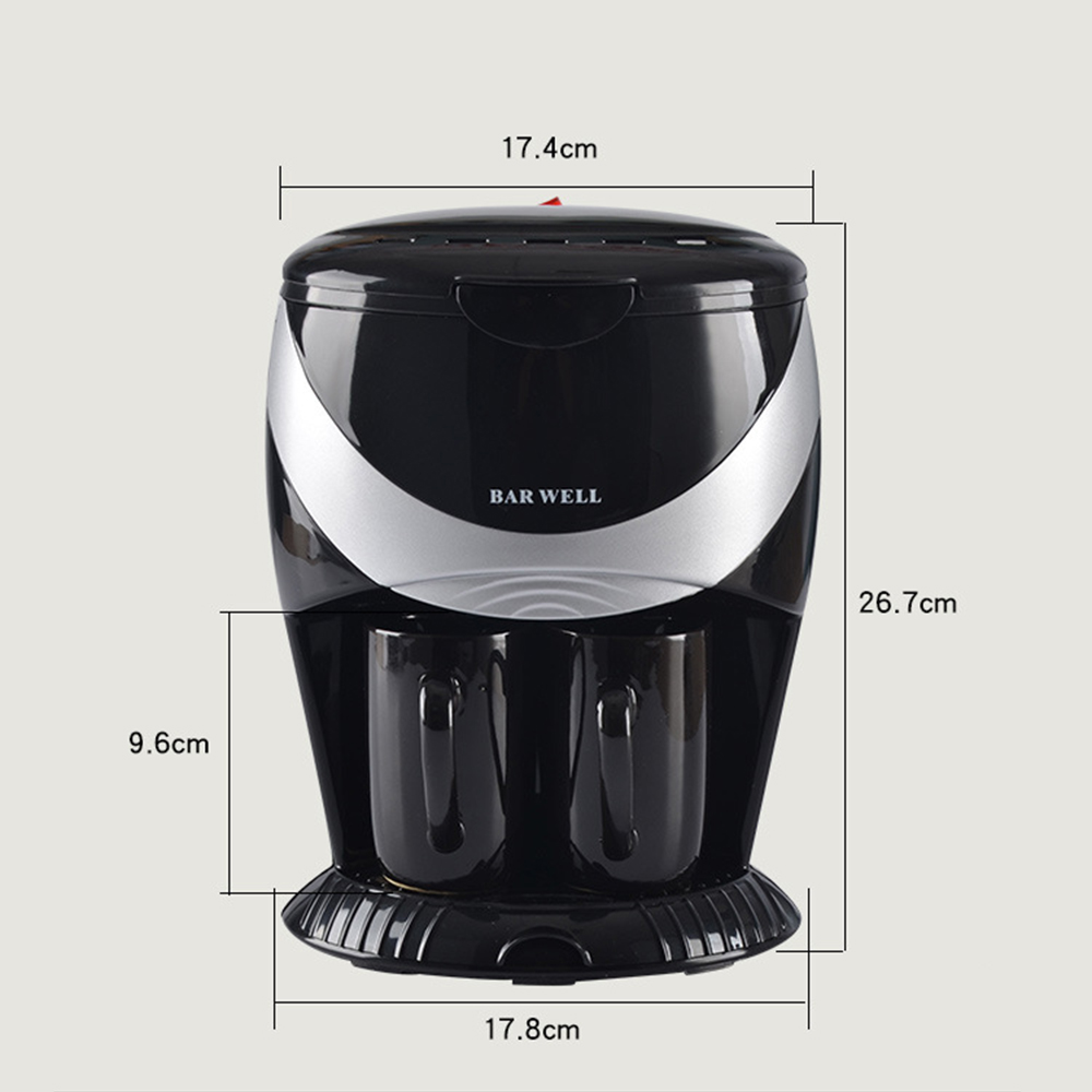 Mini Electric Drip Coffee Maker Household Semi-Automatic Brewing Tea Pot American Coffee Machine Espresso 16