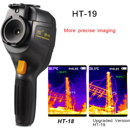 HT-19 Handheld Infrared Temperature Heat IR Digital Thermal Imager Detector Camera with Storage 320x240 Resolution 3.2''