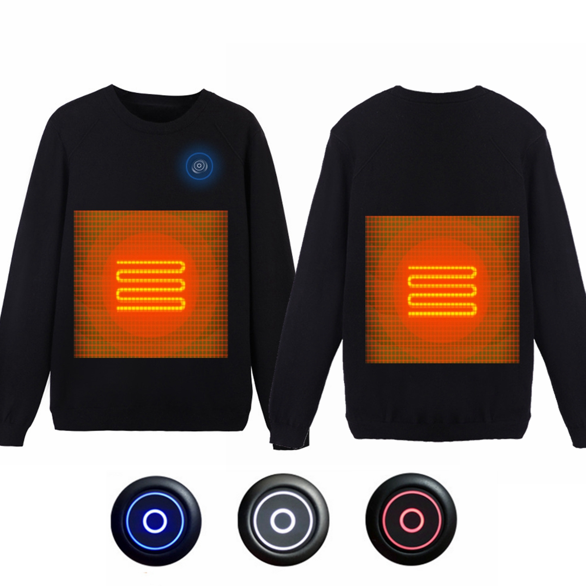 

Men Women USB Electric Heating Sweaters Shirt Carbon Fiber Heated Warm Jacket