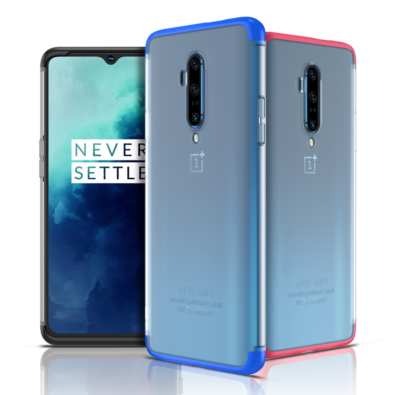 

For OnePlus 7T Pro Case Bakeey 3 In 1 Detachable Matte Translucent Plating Shockproof PC Protective Case