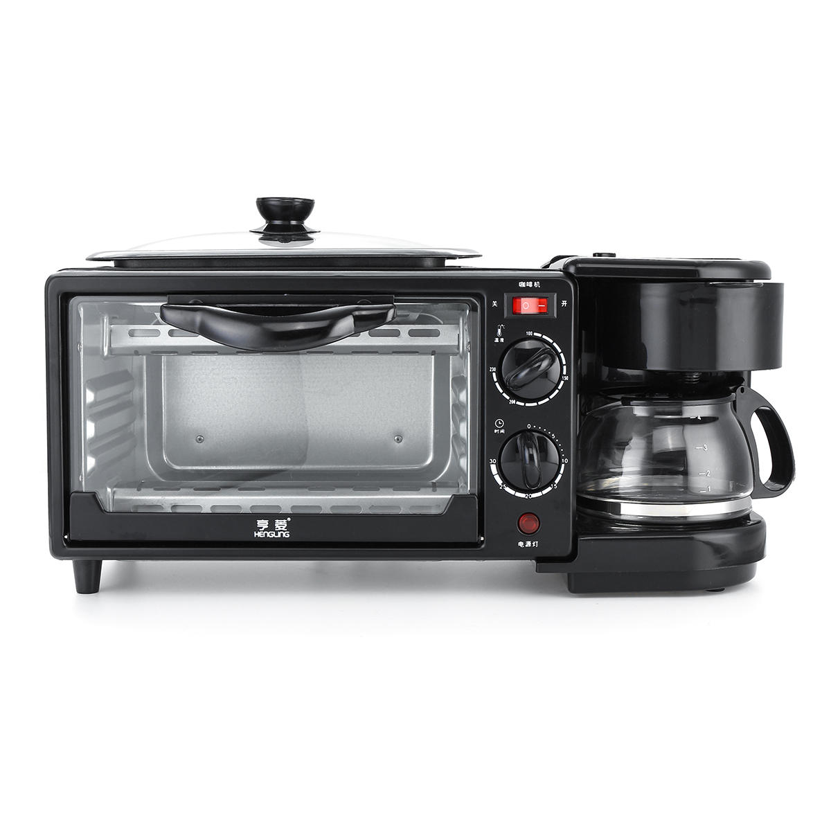 

TingBAR 3 in 1 Multi-functional Toaster Breakfast Maker Coffee Machine Oven Mini Buffet Breakfast Machine