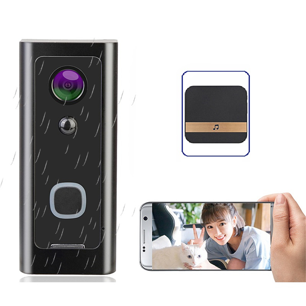

V1 Full HD 1080P Wi-Fi Видео дверной звонок Водонепроницаемы Беспроводная безопасность дома камера Поддержка двусторонне